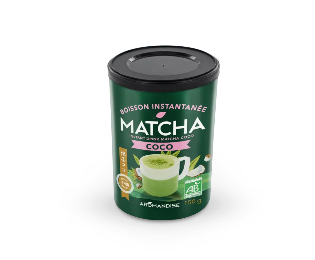 Aromandise Instant Drink Matcha Kokos Bio (150 gr)