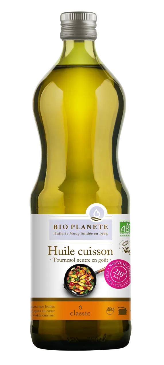 Bio Planète Zonnebloem Olie om Te Bakken en Frituren Bio (1000 ml)