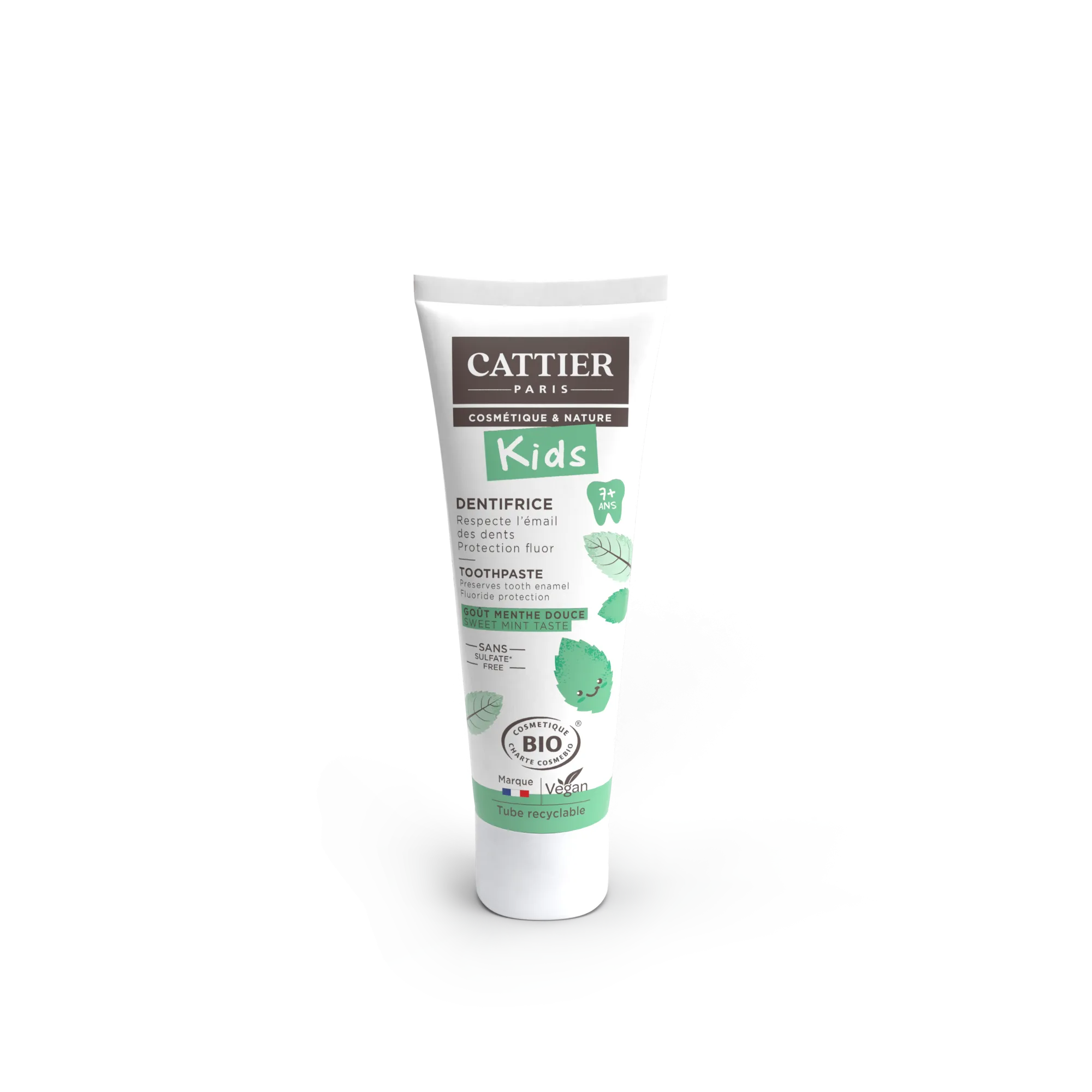 Cattier Tandpasta Vanaf 7 Jaar - Munt Bio (50 ml)