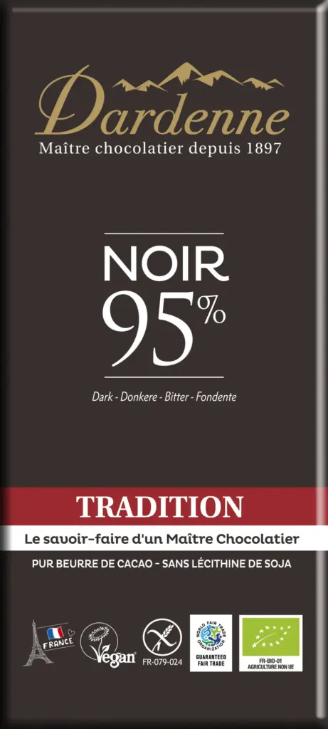 Dardenne Pure Chocolade 95% Tablet Bio (80 gr)