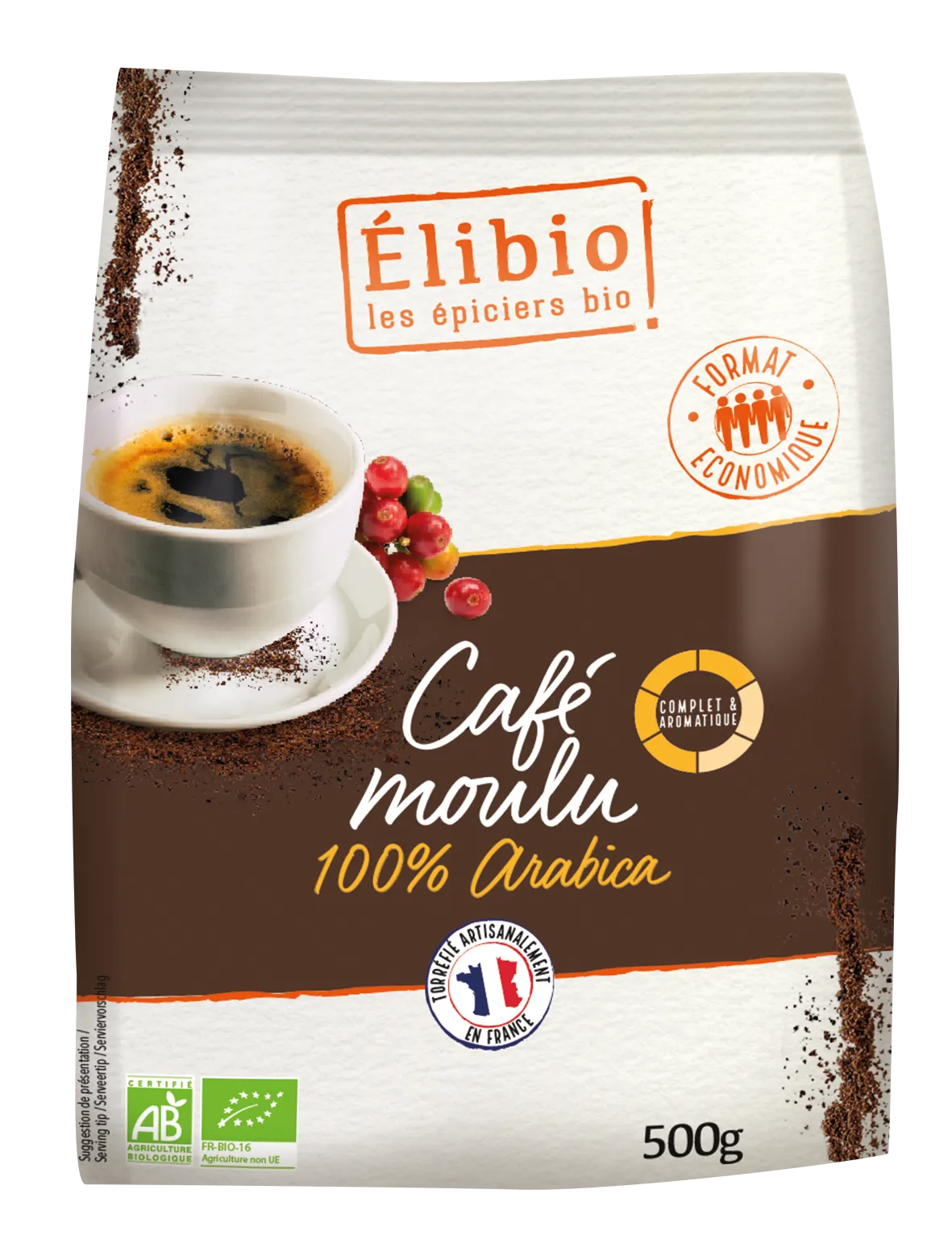 Elibio Élibio Koffie 100% Arabica Gemalen Bio (500 gr)