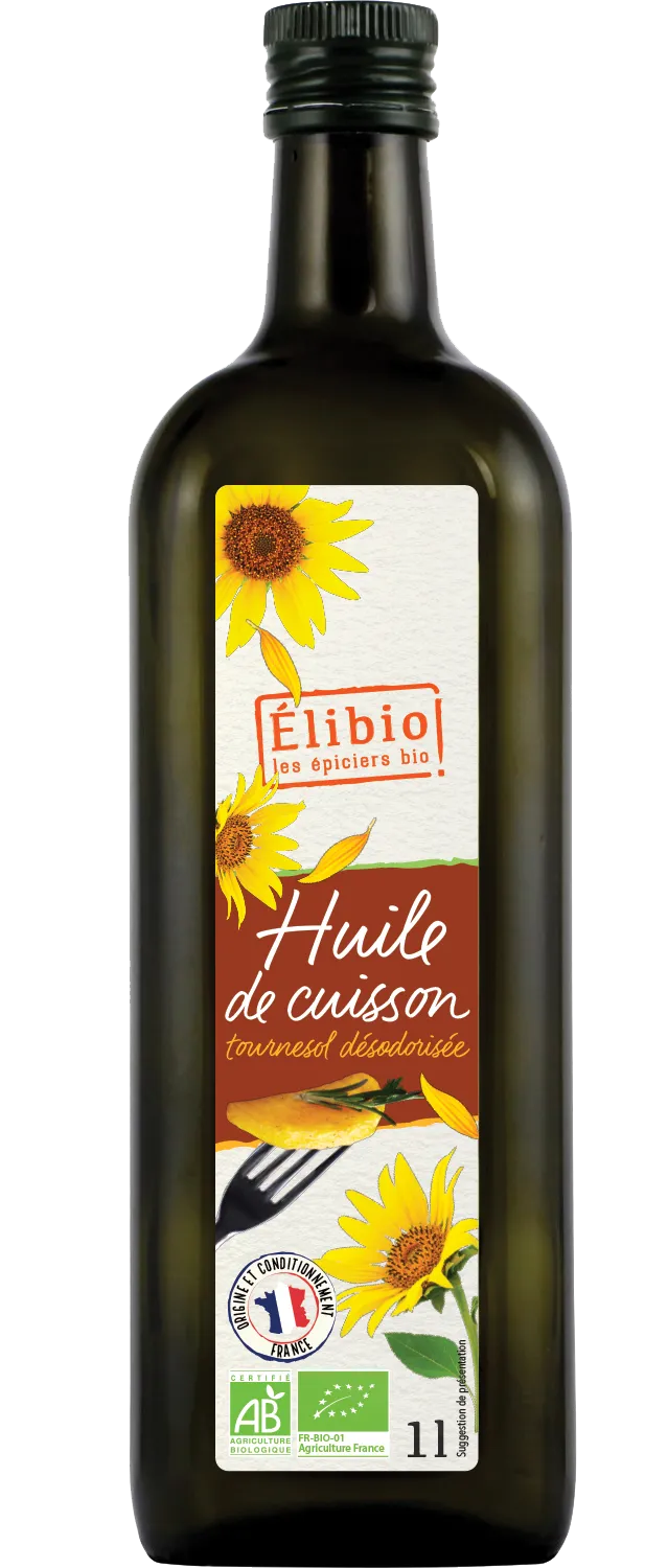 Elibio Élibio Zonnebloemolie Ontgeurd Frankrijk Bio (1000 ml)