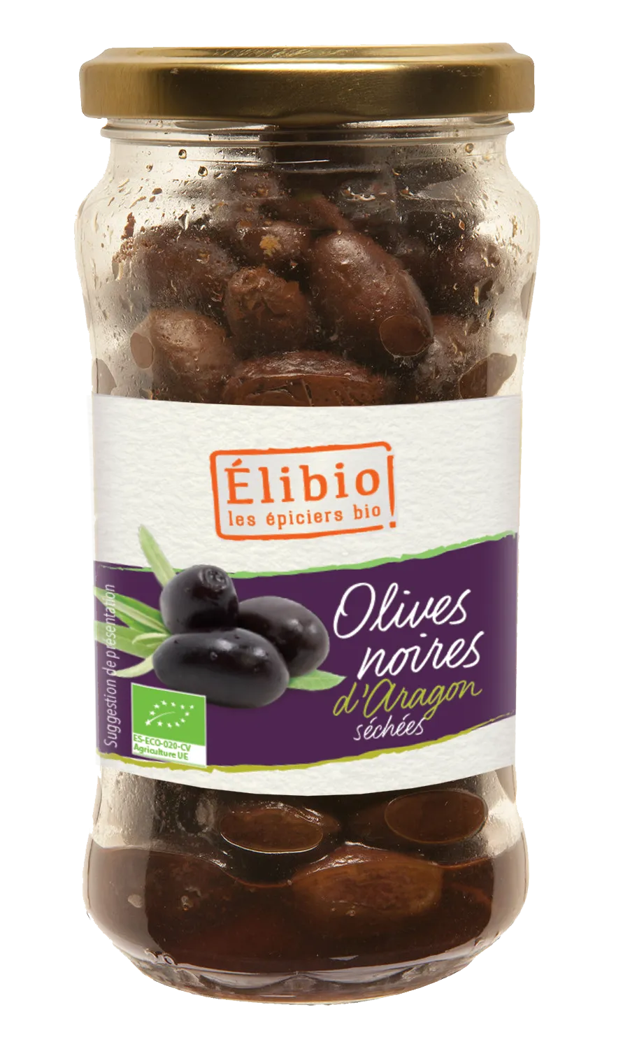 Elibio Élibio Zwarte Gedroogde Aragon Olijven Bio (200 gr)