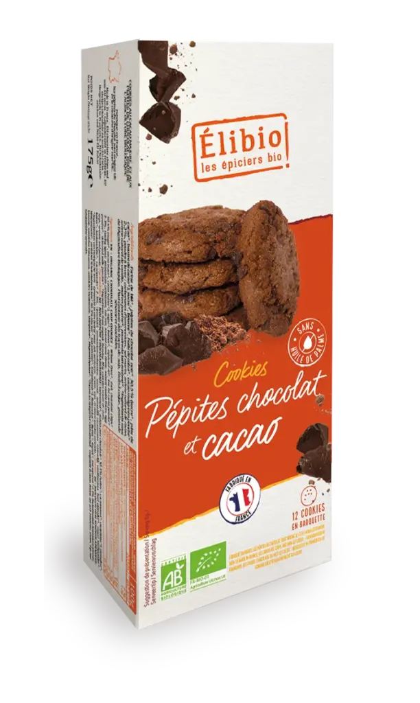Elibio Élibio Cookies met Chocoladestukjes Bio (175 gr)