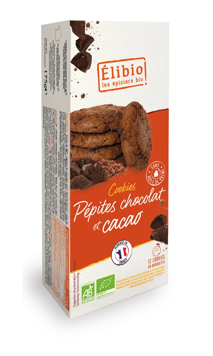 Elibio Élibio Cookies met Chocoladestukjes Bio (175 gr)