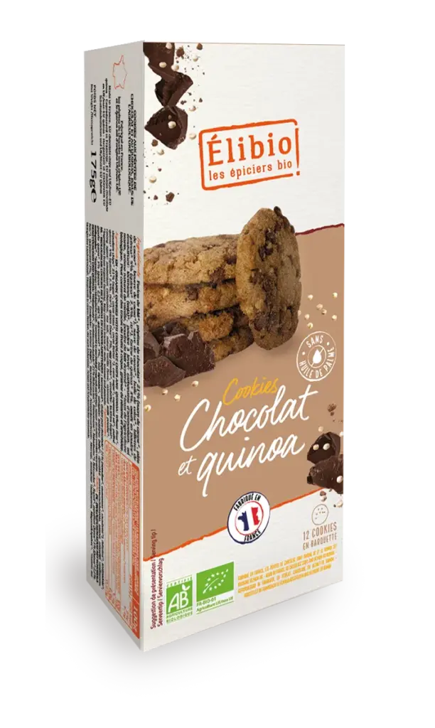 Elibio Élibio Cookies met Quinoa en Chocostukjes Bio (175 gr)