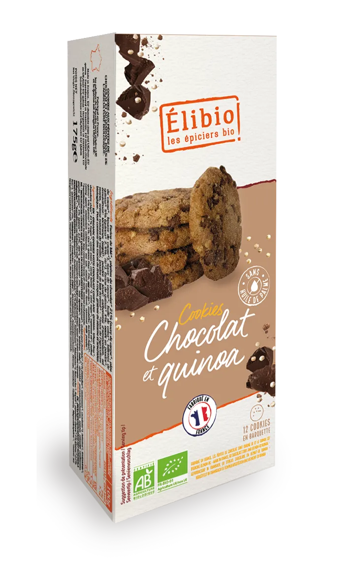 Elibio Élibio Cookies met Quinoa en Chocostukjes Bio (175 gr)