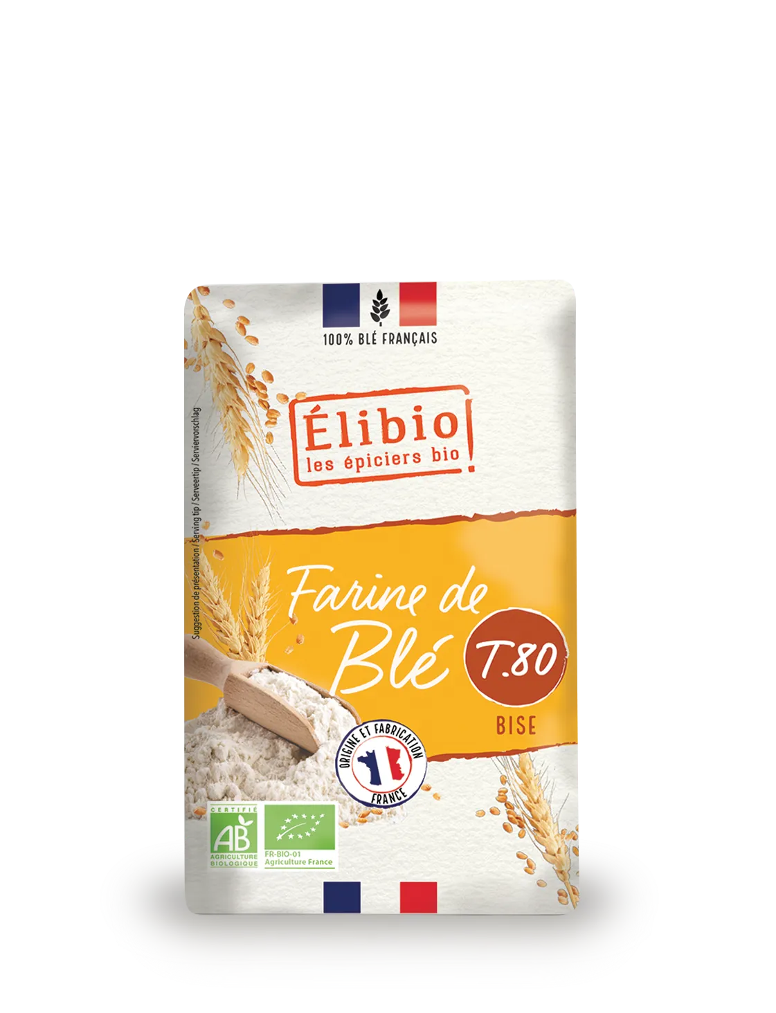 Elibio Élibio Tarwebloem - T80 Frankrijk Bio (1000 gr)