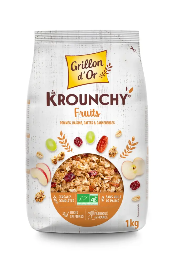 Grillon D'or Krounchy met Fruit Bio (1000 gr)