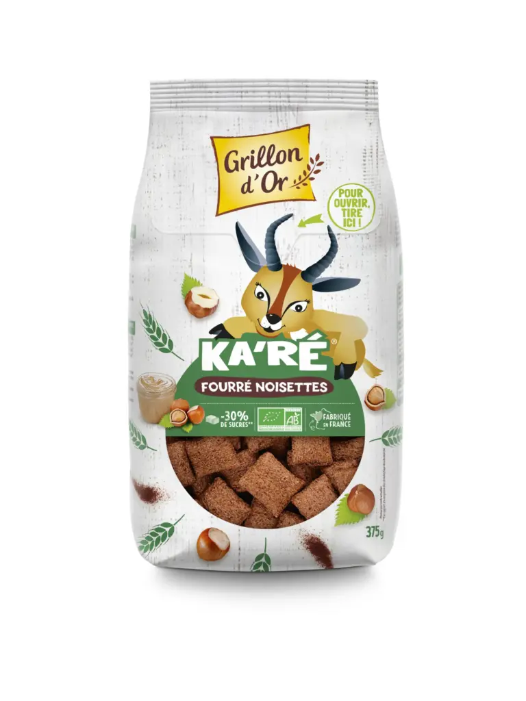 Grillon D'or Ka'ré Gevuld met Hazelnoten Bio (375 gr)