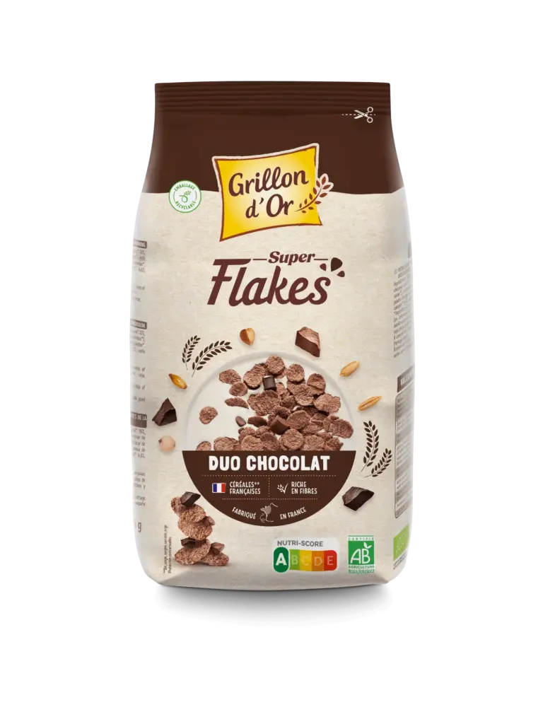 Grillon D'or Chocolade Duo Supervlokken Bio (375 gr)