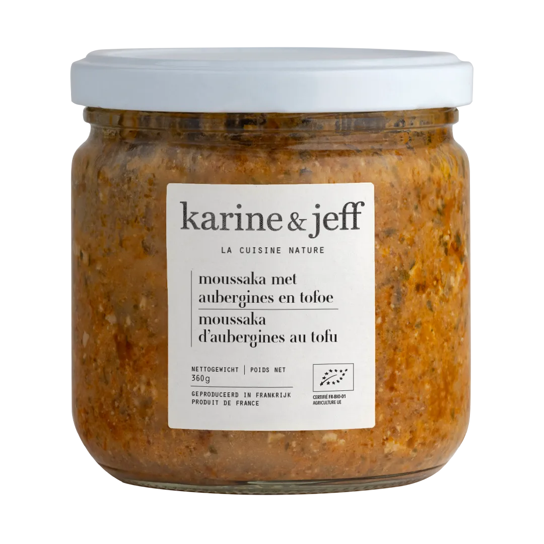 Karine & Jeff Bio Karine & Jeff Moussaka met Aubergines Tofu Bio (360 gr)