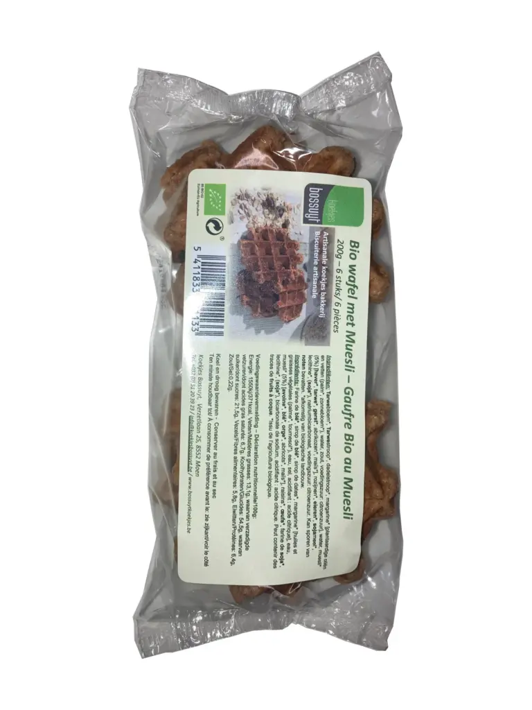 Koekjes Bossuyt Biserta Muesli Wafels Bio (200 gr)