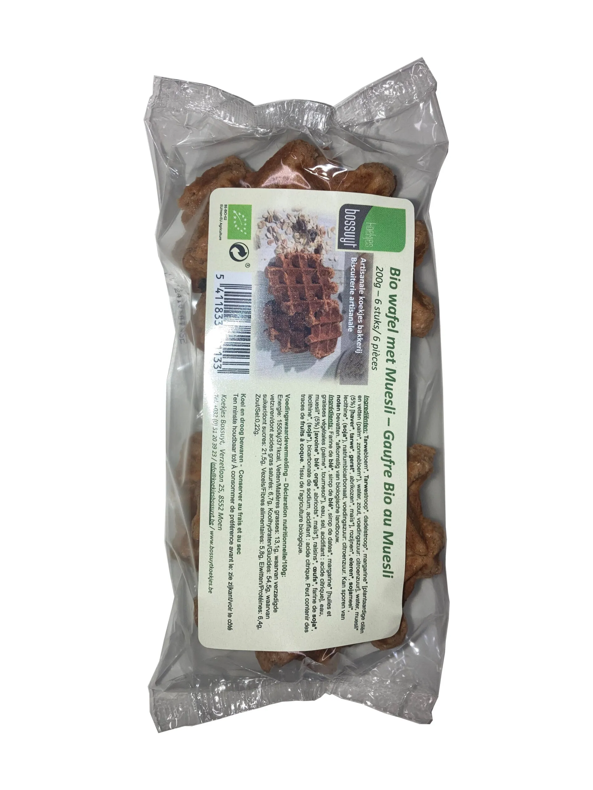 Koekjes Bossuyt Biserta Muesli Wafels Bio (200 gr)