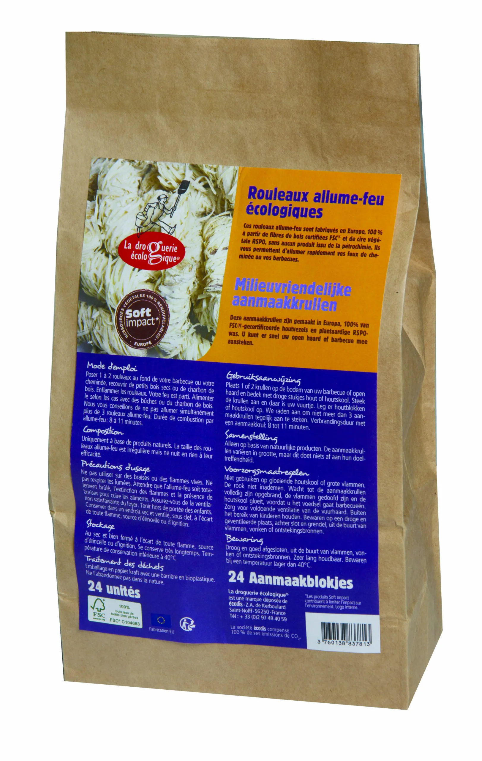 La Droguerie Ecologique Aanmaakkrullen Plantaardig (330 gr)