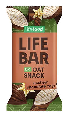 Lifefood Lifebar Oat Snack Cashew Chocolate Chip Bio & Raw (40 gr)