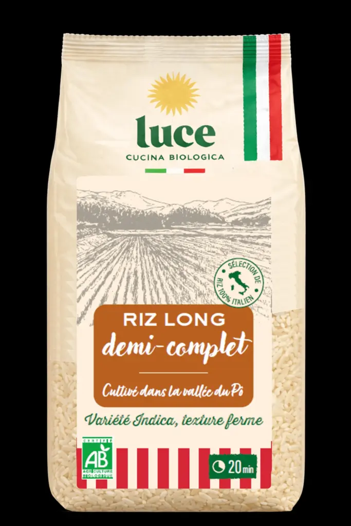 Luce Rijst Lang 1/2 Volkoren Italië Bio (500 gr)