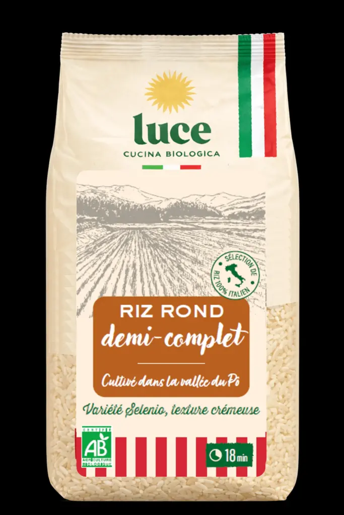Luce Rijst rond 1/2 Volkoren Italië Bio (500 gr)