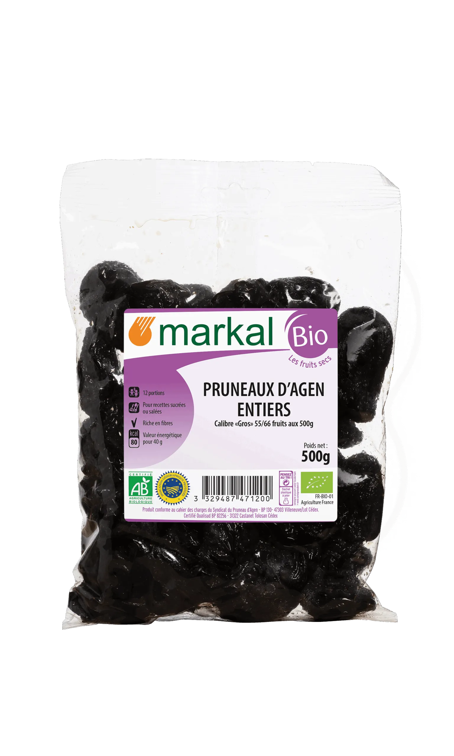 Markal Agen Pruimen 1/2 Droog - Heel Bio (500 gr)