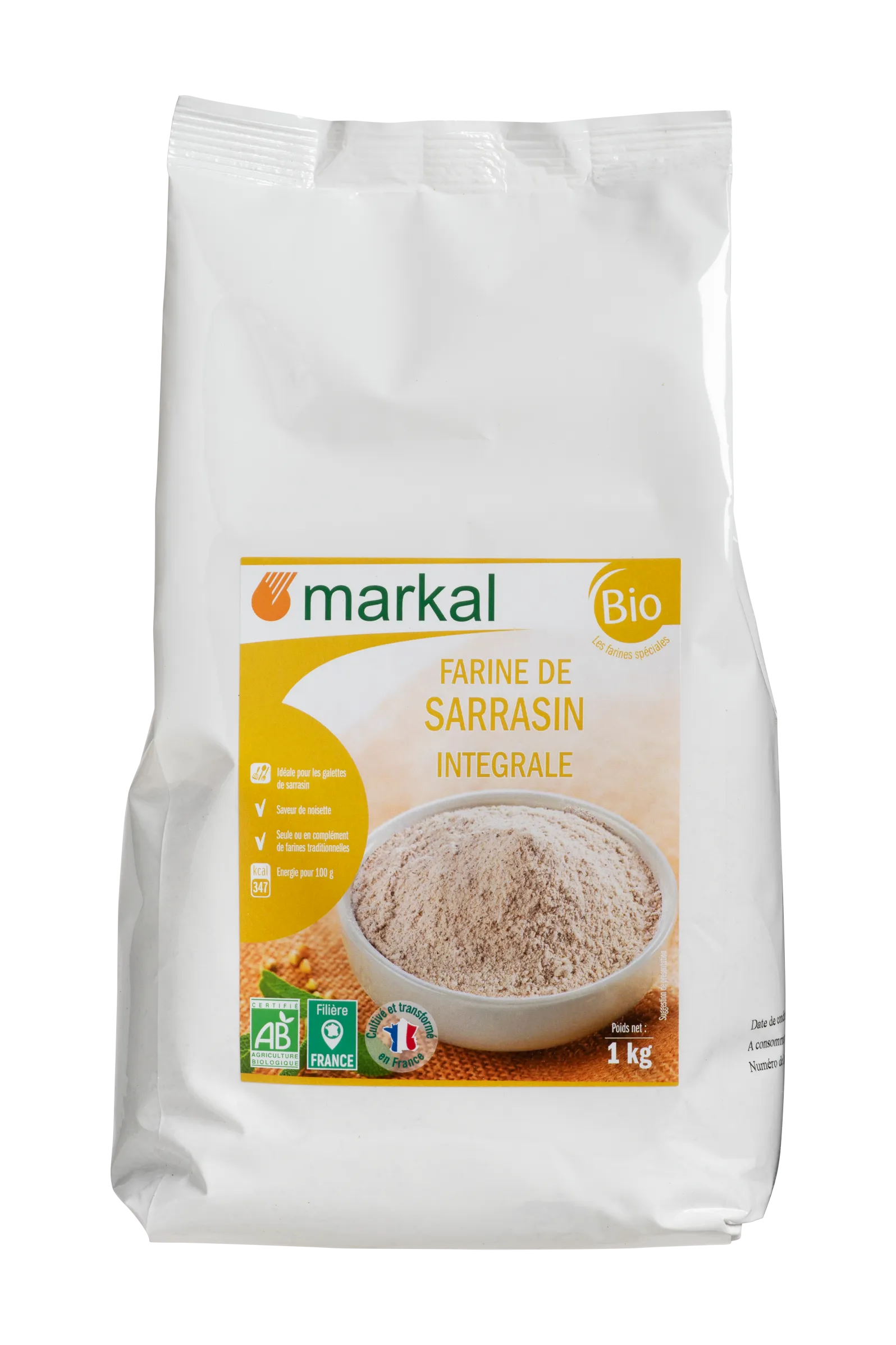 Markal Boekweitmeel Volkoren Bio (1000 gr)