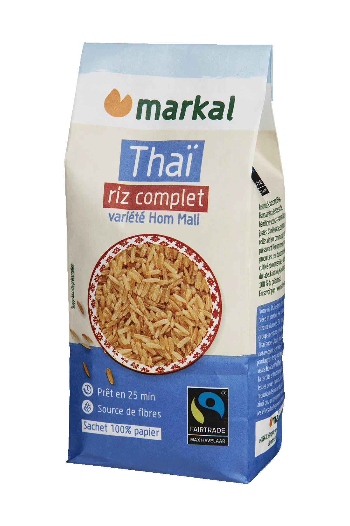 Markal Rijst Thaï Volkoren Fairtrade Bio (500 gr)