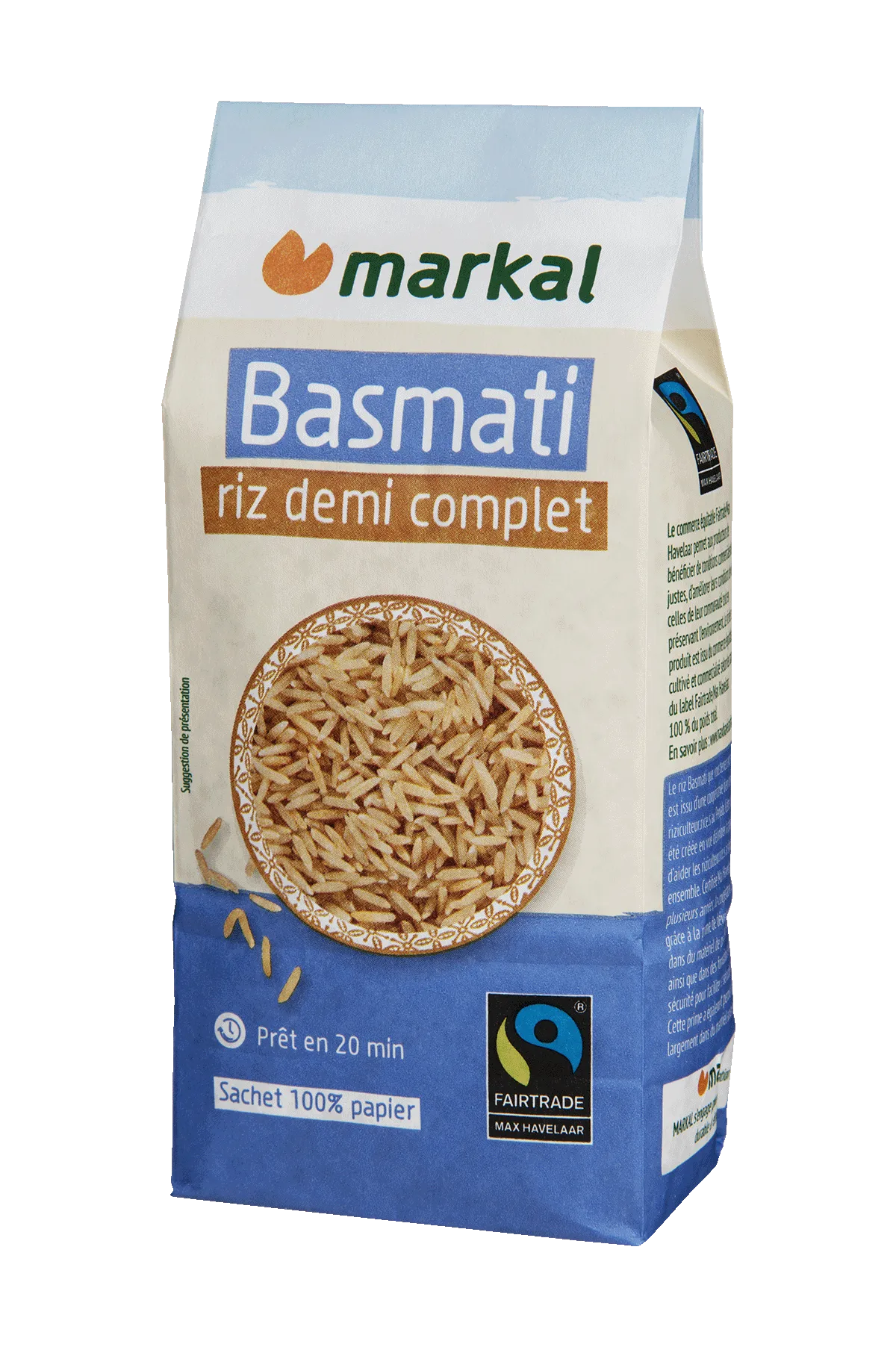 Markal Rijst Basmati 1/2 Volkoren Bio (500 gr)
