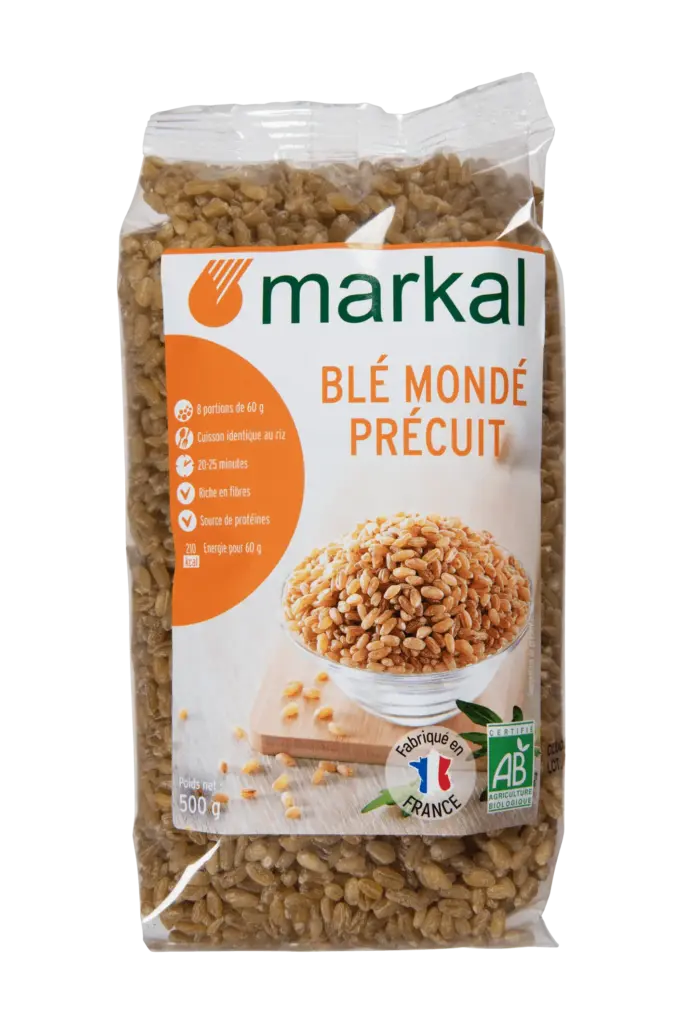 Markal Tarwe Gepeld Voorgekookt Bio (500 gr)