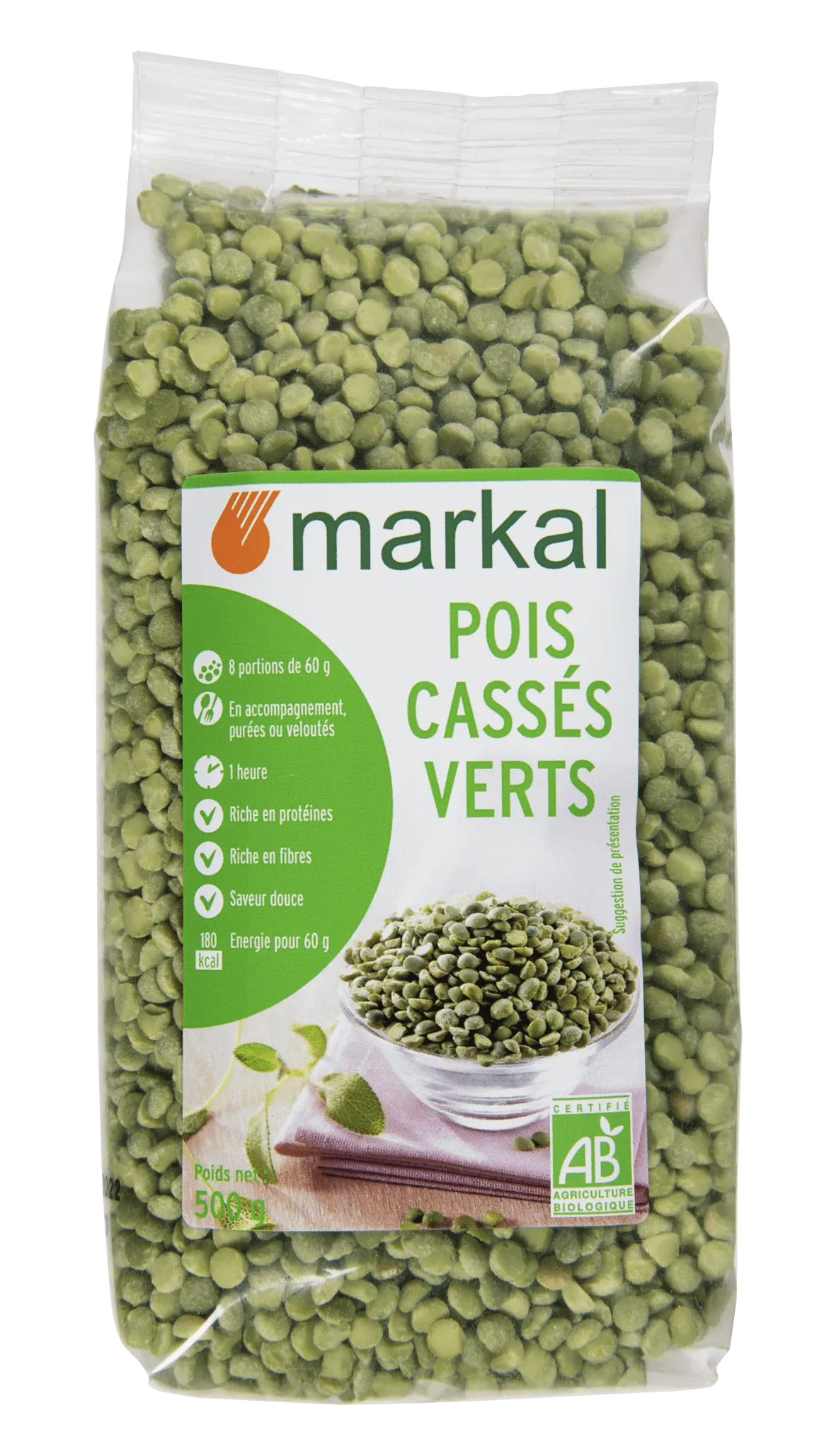 Markal Spliterwten Groen Bio (500 gr)