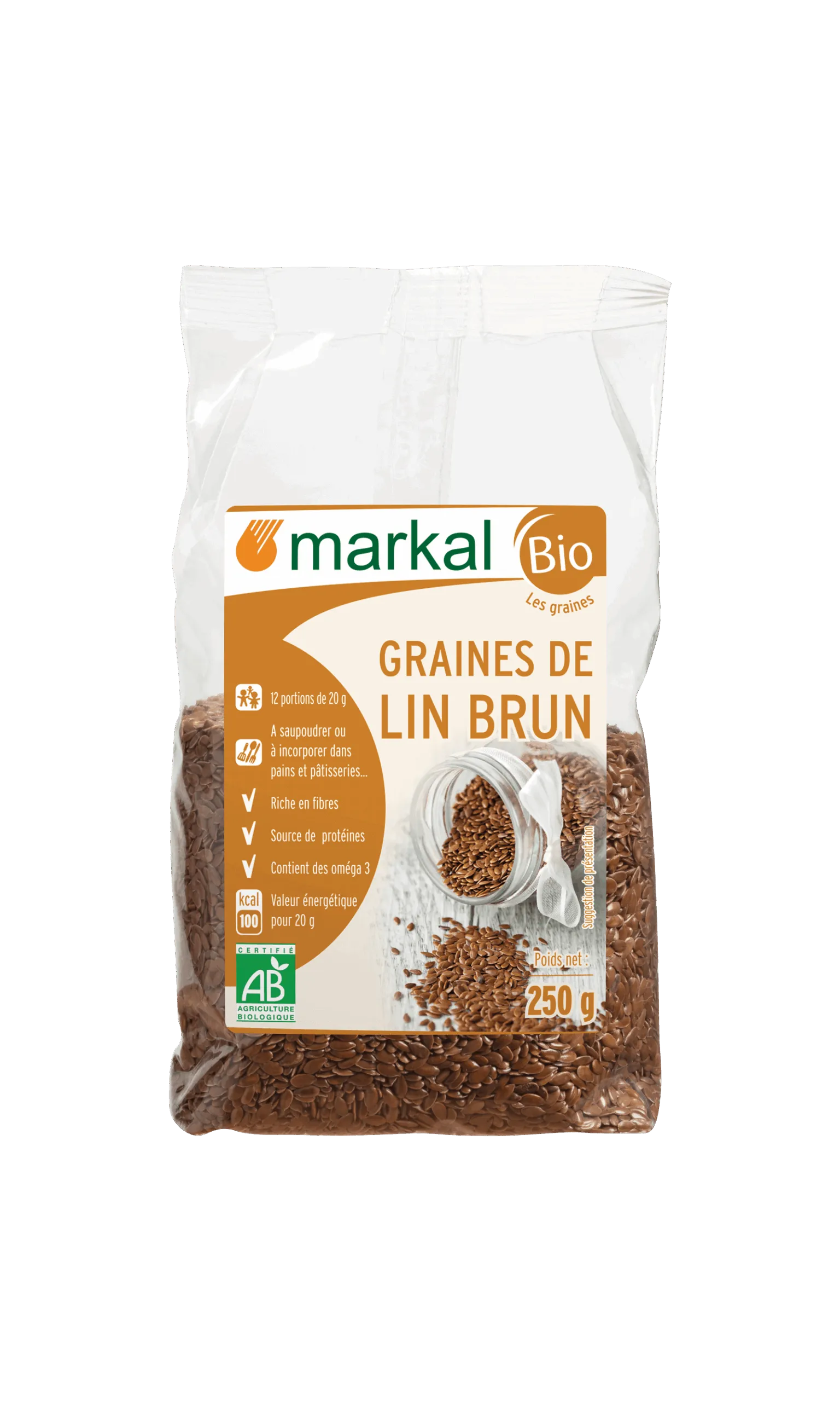 Markal Lijnzaad Bruin Bio (250 gr)