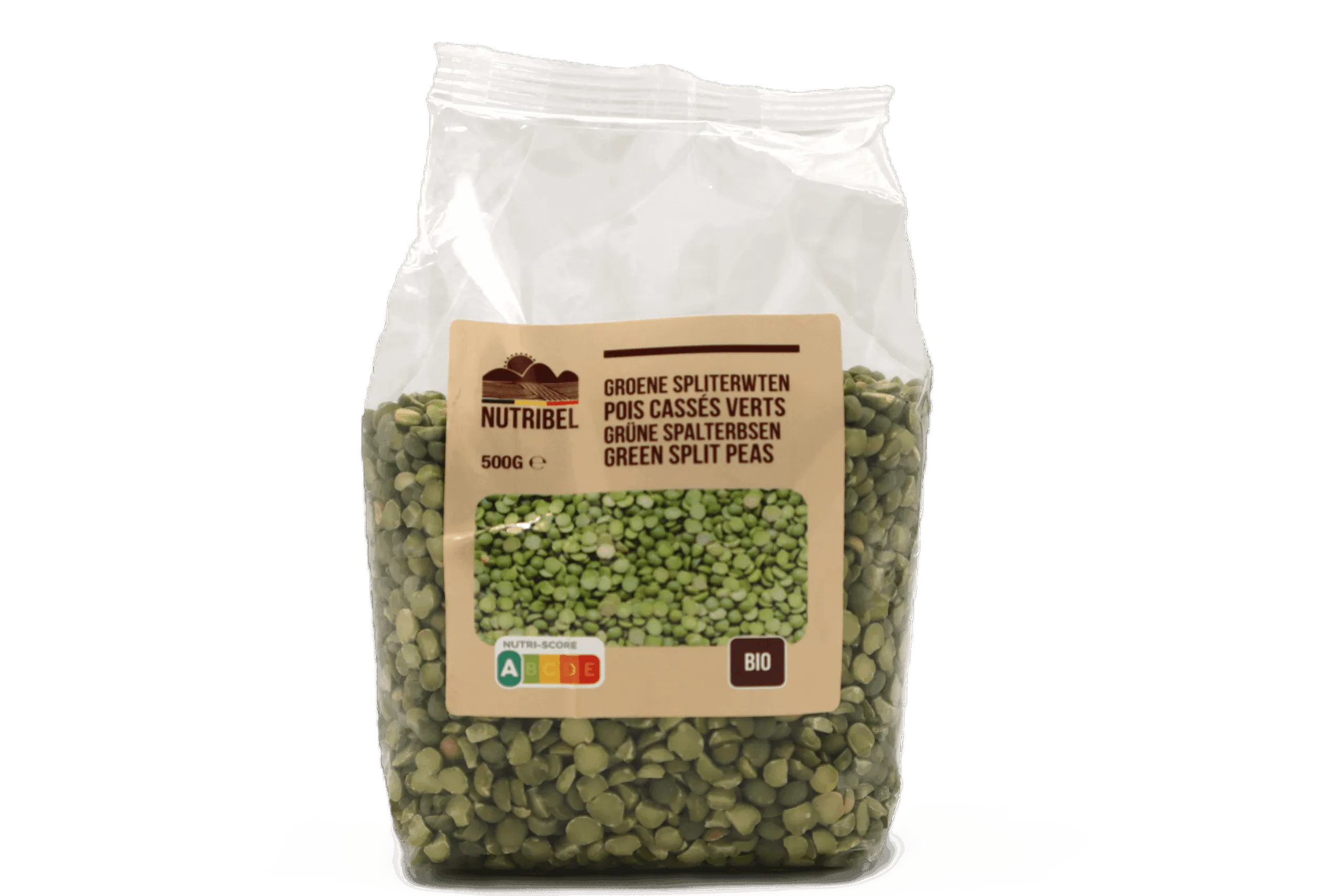 Nutribel Spliterwten Groen Bio (500 gr)