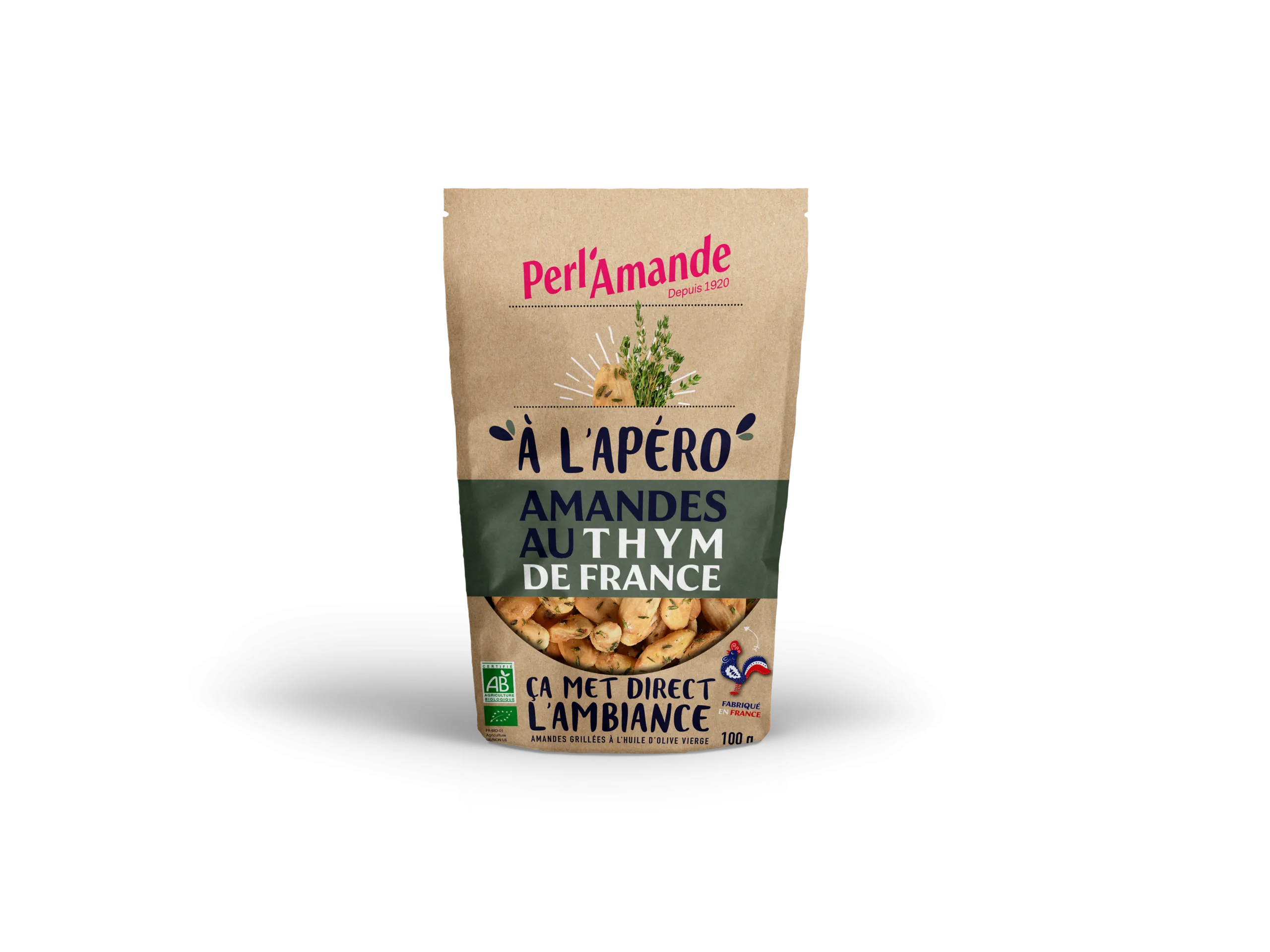 Perl'amande Geroosterde Amandelen met Tijm Bio (100 gr)