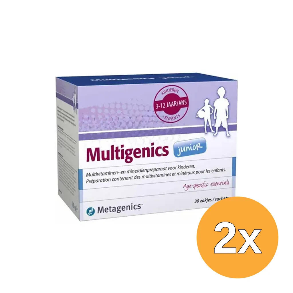 2x Metagenics MultiGenics Junior (30 zakjes)