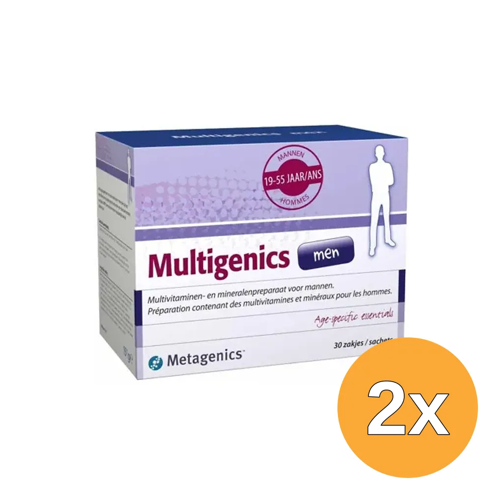 2x Metagenics MultiGenics Men (30 zakjes)