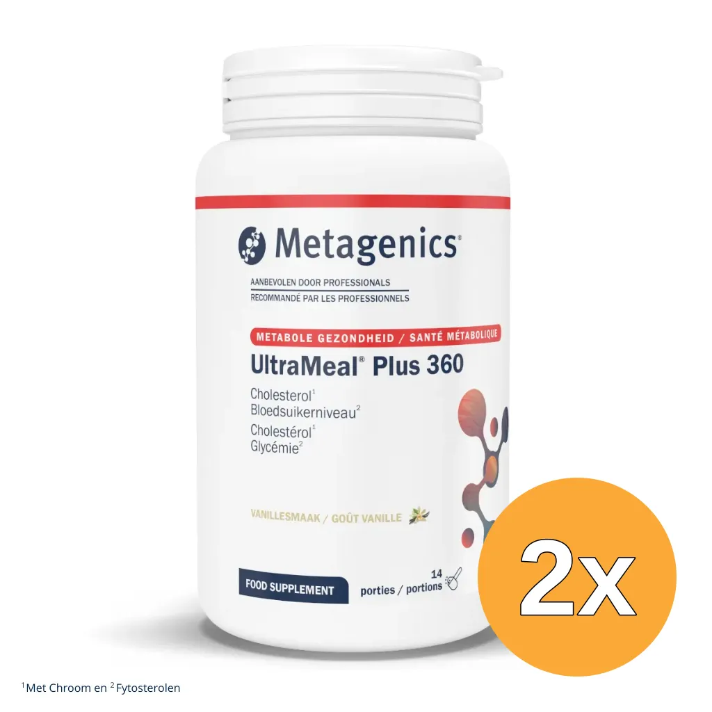 2x Metagenics Ultra Meal Plus 360 Vanille (728 gr)