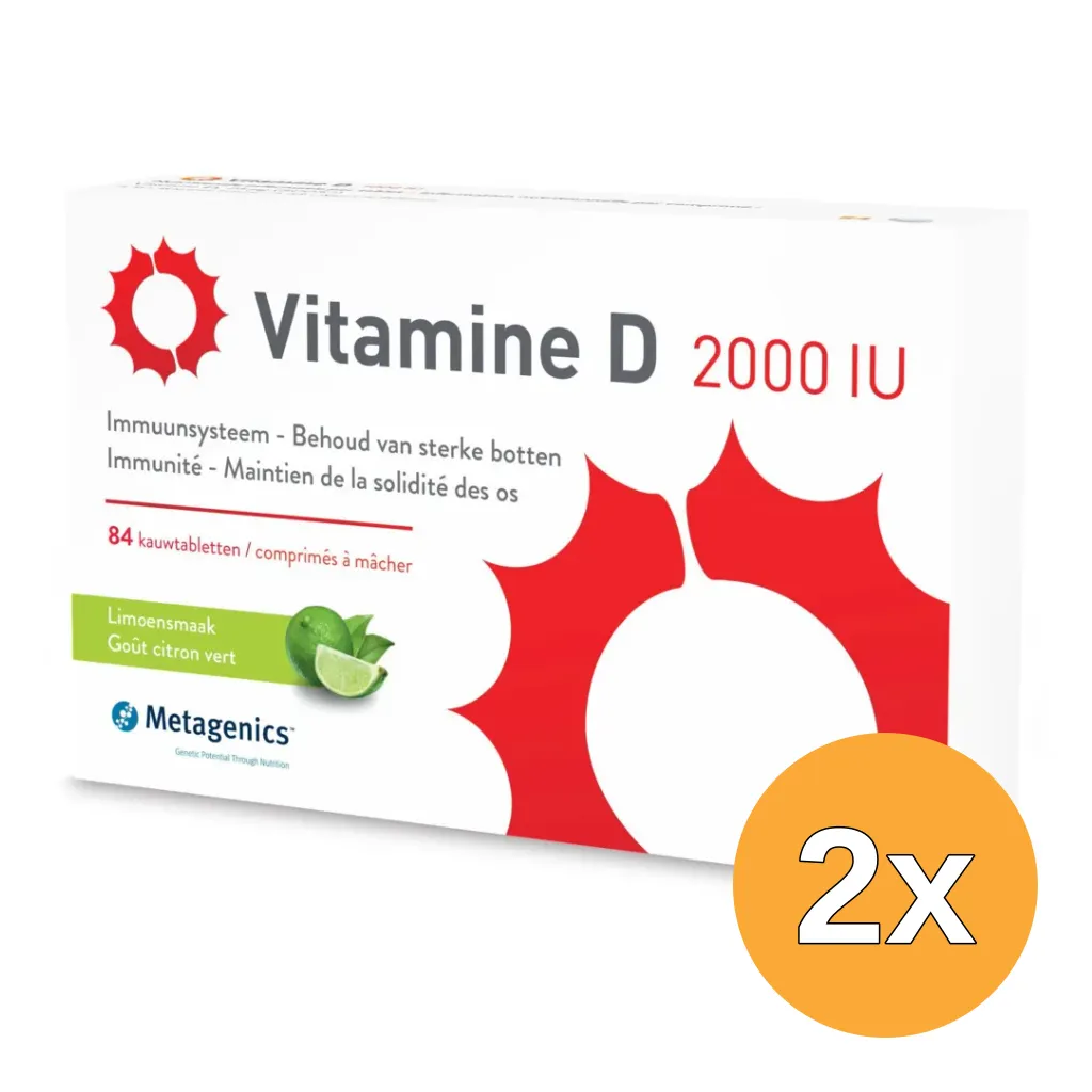 2x Metagenics Vitamine D 2000Iu (84 tabletten)