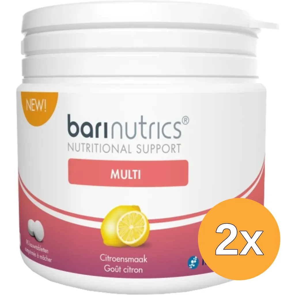 2x Barinutrics Multi citroen (90 kauwtabletten)