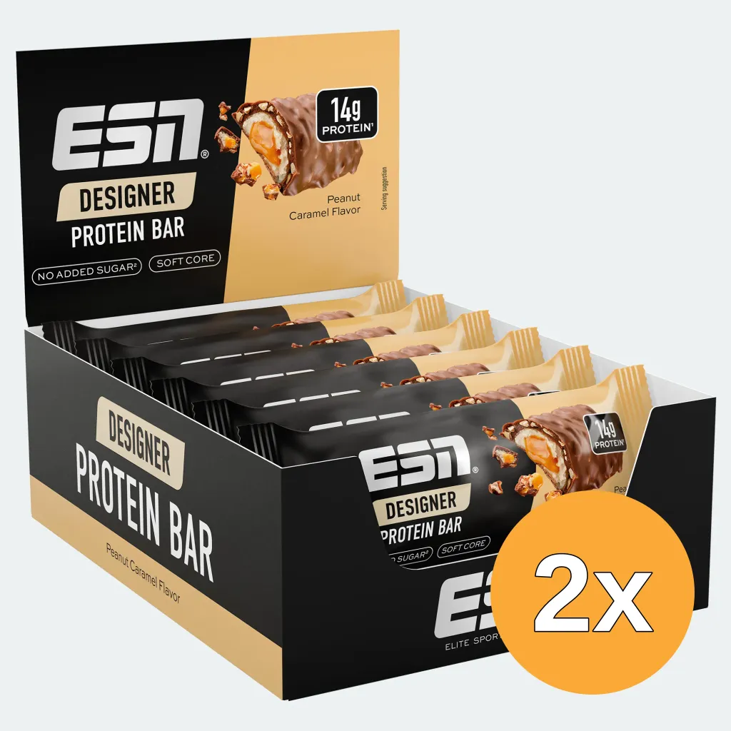 2x ESN Designer Protein Bar Peanut Caramel (12 x 45 gr)