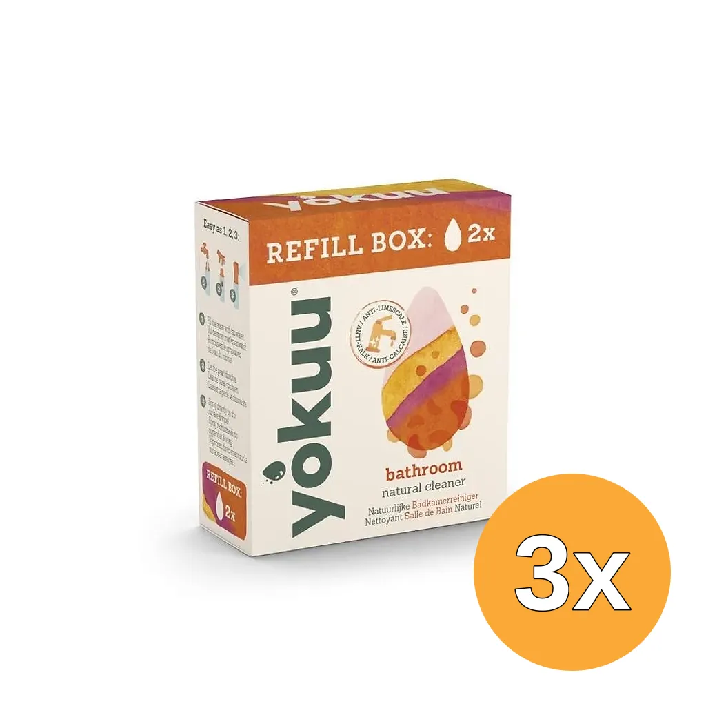 3x Yokuu Badkamerreiniger Navulverpakking (2 stuks)