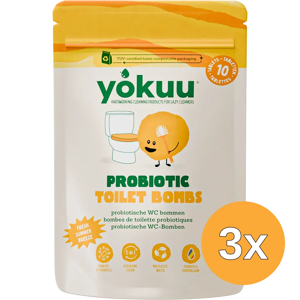 3x Yokuu Toilet Bom Fresh Breeze (10 stuks)