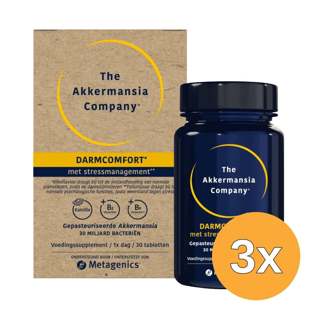 3x Metagenics Akkermansia Darmcomfort NFD (30 tabletten)