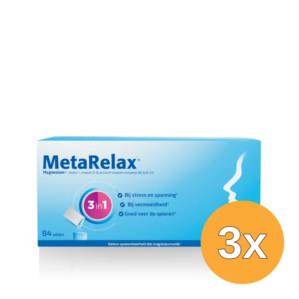 3x Metagenics MetaRelax Magnesium (84 zakjes)