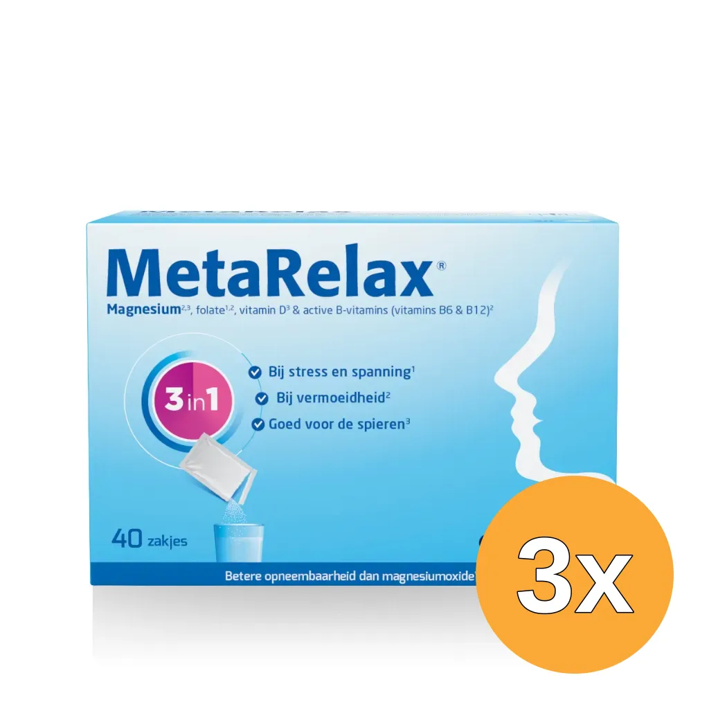 3x Metagenics MetaRelax® Magnesium (40 zakjes)