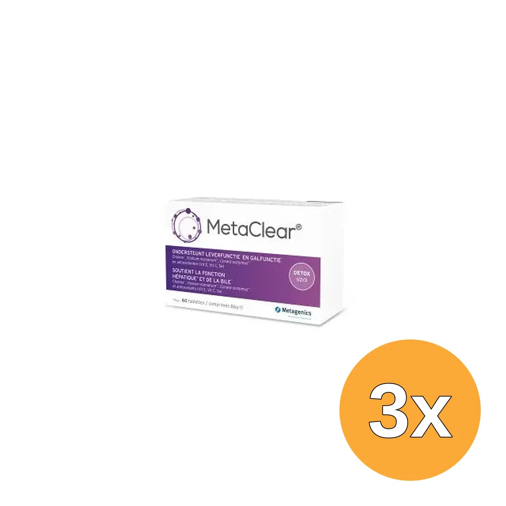 3x Metagenics Metaclear Nfd (60 tabletten)