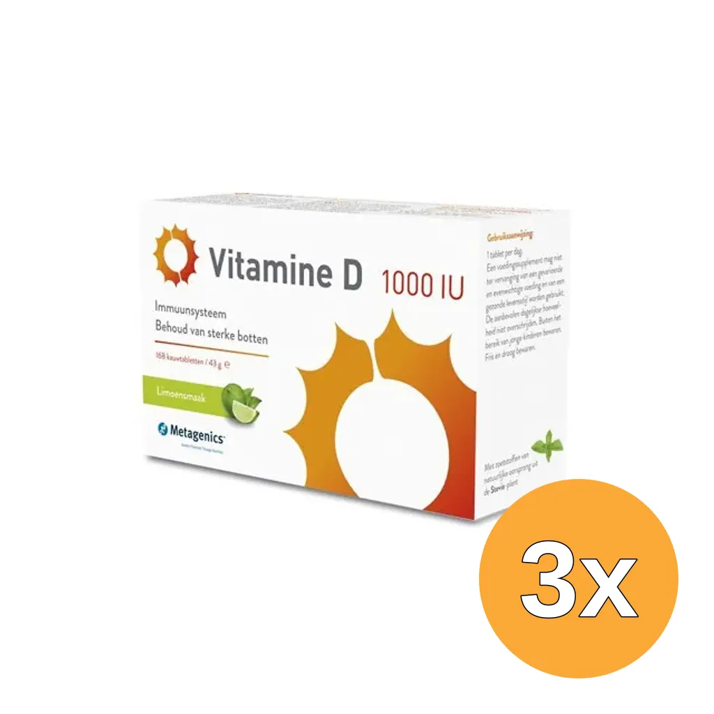3x Metagenics Vitamine D 1000IU (168 tabletten)