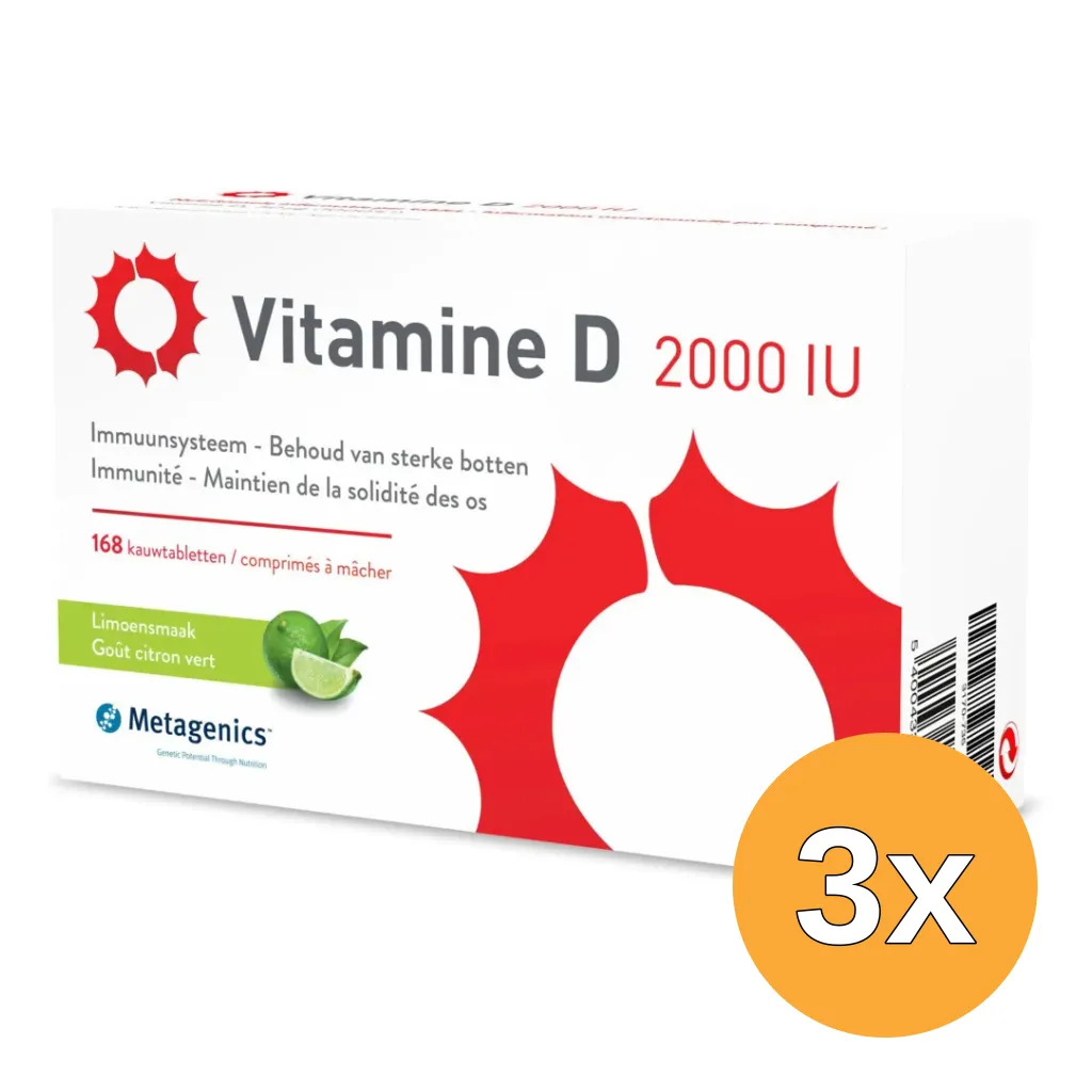 3x Metagenics Vitamine D 2000Iu (168 tabletten)