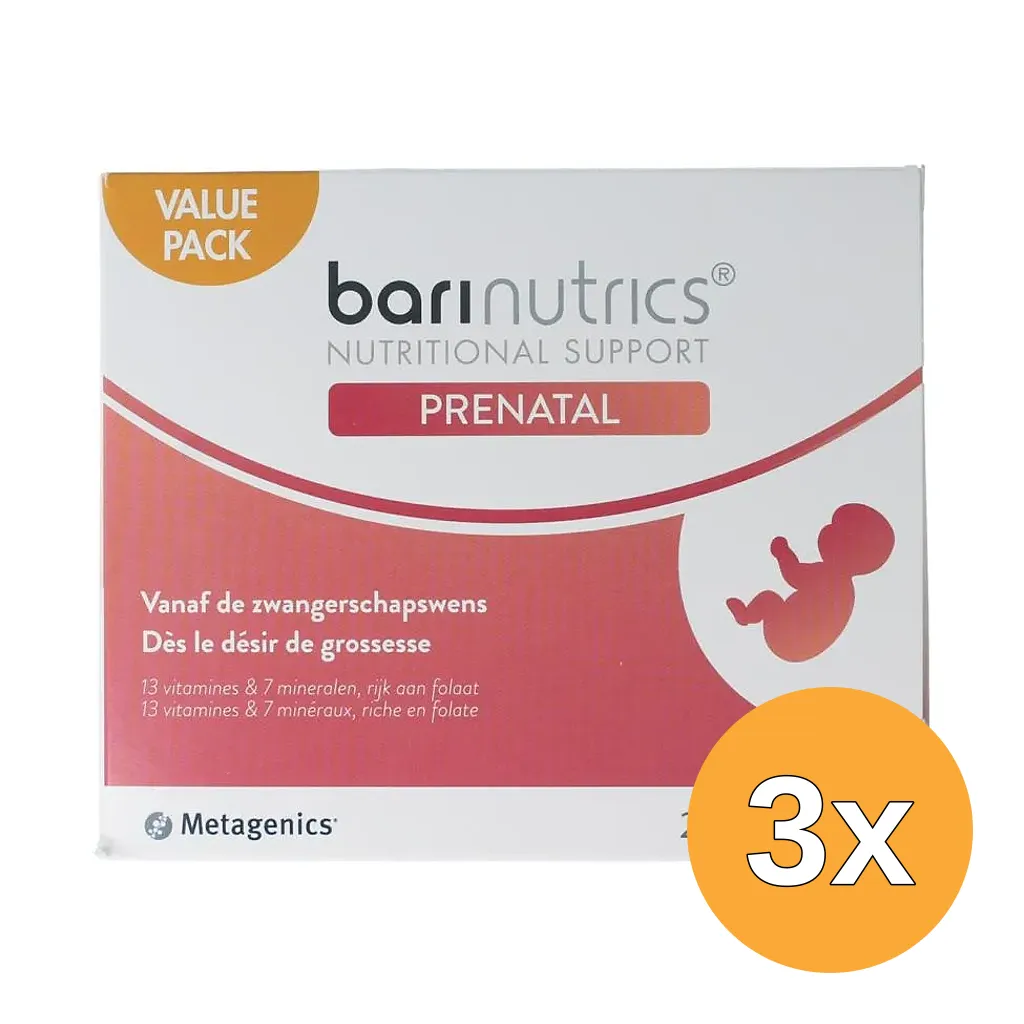 3x Barinutrics Prenatal NFD (150 capsules)