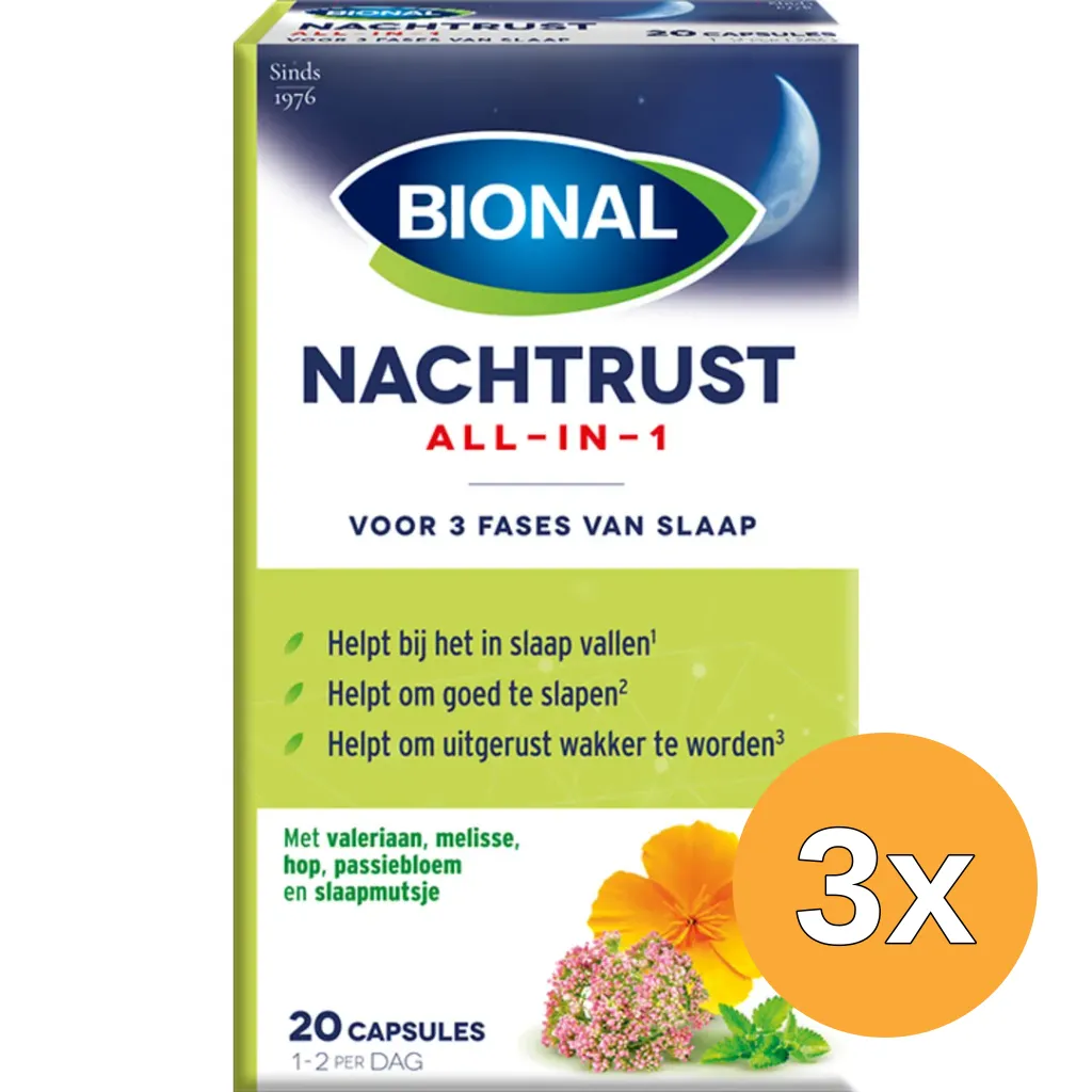3x Bional Nachtrust All-In-1 (20 capsules)