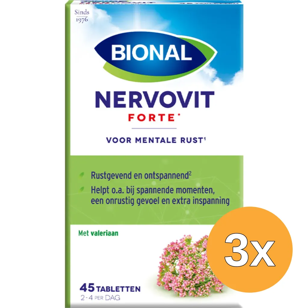 3x Bional Nervovit Forte (45 tabletten)