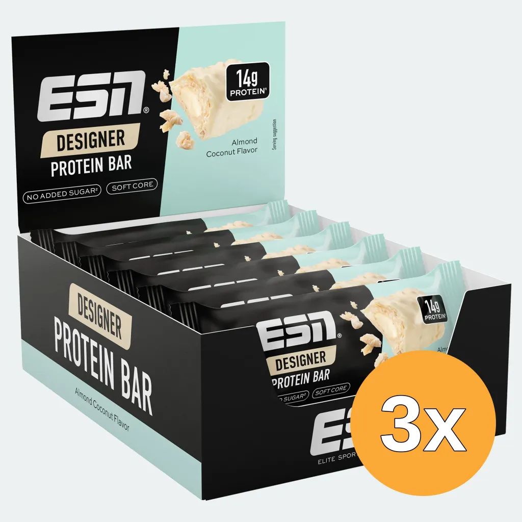 3x ESN Designer Protein Bar Almond Coconut (12 x 45 gr)