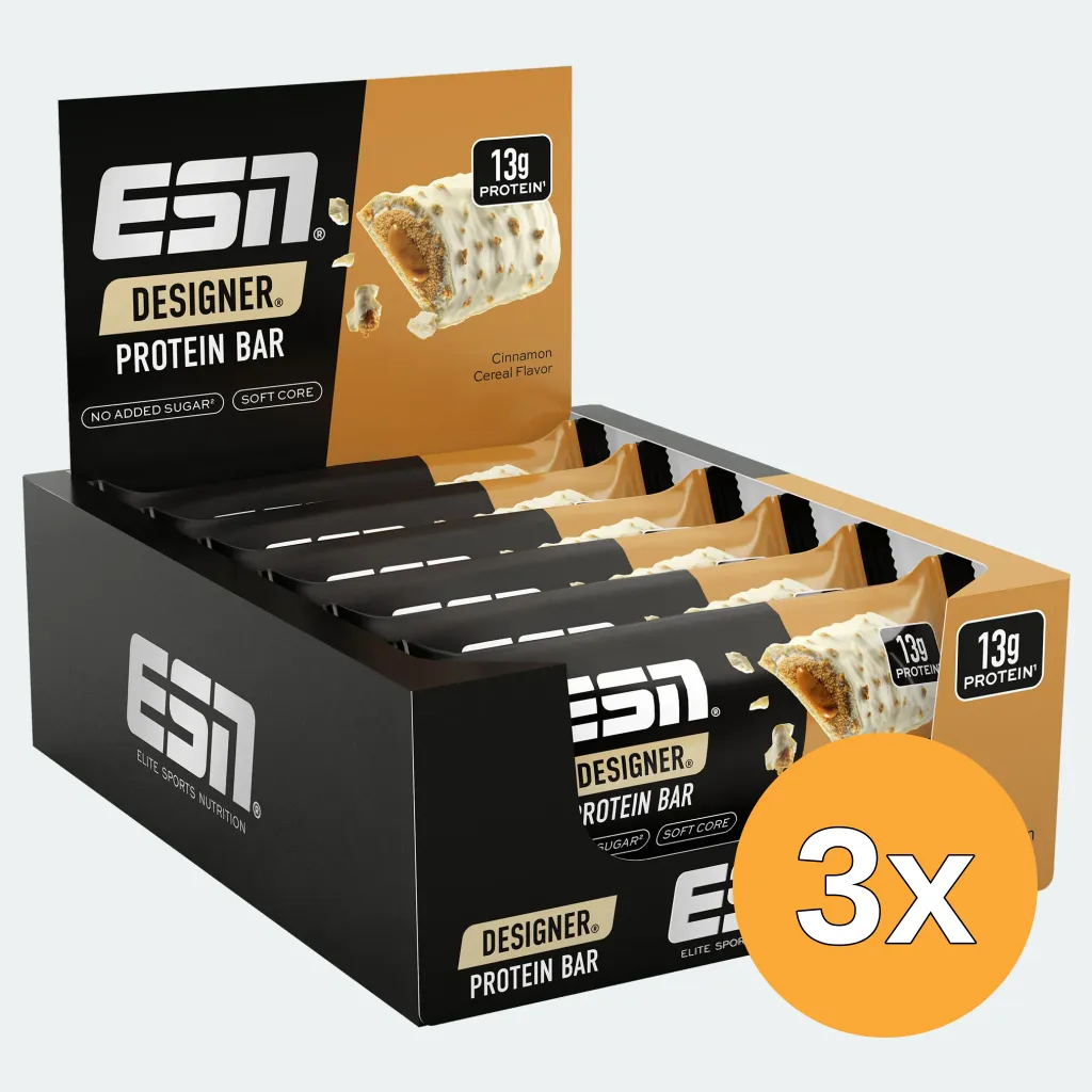 3x ESN Designer Protein Bar Cinnamon Cereal (12 x 45 gr)